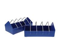 INOOMP 4pcs Large Capacity Pigeon Feeder Removable Partition and Wire Slot, Weatherproof Plastic Feeding Box for Outdoor Use, for Quails and Pigeon Breeders on Farms