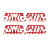 INOOMP 4pcs Model Train Bridge with High Precision Simulation Design and Easy Assembly, Plastic Track Accessories for DIY Railway Scenery and Family Time, Realistic Detailing