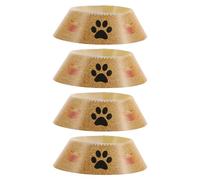 INOOMP 4pcs Pet Funeral Supplies Commemorative Animal Paper Bowls for Dog Bereavement Cat Sacrificial Pet Death Keepsake Kit