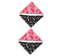INOOMP 4pcs Pet Triangular Bandana Scarf Soft Lightweight Dog Accessory for Photos Weddings Pet Birthdays Watermelon Designs