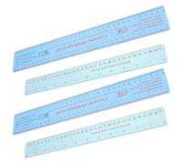INOOMP 4pcs Plastic Clay Measuring Ruler for Pottery Modeling and Ceramic Modeling, Doubles as Drawing Scale, Supports Teaching, Flexible Shrinkage Measurement Tool for Students