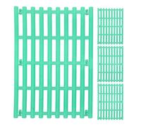 INOOMP 4pcs Plastic Rabbit Cage Mats for Small Animals, Foot Resting Pads with Easy Installation and Enhanced Durability, Suitable for Rats and Puppies, Green Floor Mat for Bunny and Pet