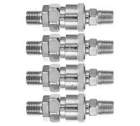 INOOMP 4pcs Pneumatic Quick Connectors C Type Quick Coupling Metal Hose Fittings Thread Size 1/4' with Wide Compatibility and Pressure Leakage Prevention for Air Compressor and Industrial