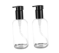 INOOMP 4pcs Portable Lotion Bottles with Black Pump Heads Refillable Emulsion Dispenser for Travel Home Bathroom Moisturizer Shampoo Liquid Soap Storage