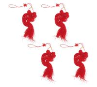 INOOMP 4pcs Red Cloth Tassel Decors Sword Tail Decor with Secure Attachment Enhances Visual Appeal for Martial Arts Practice Tai Chi Sword Training