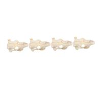 INOOMP 4pcs Resin Reptile Shelter Bull Skull Statue Terrarium Decor for Aquariums Fish Tanks and Reptile Habitats Lifelike Hiding Cave for Tortoises Lizards and Snakes