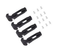 INOOMP 4pcs Rubber T-Handle Toolbox Latches with Flexible Draw Hasp, Practical Prepressing Function, Black Rubber Material for Toolbox and Agricultural Machinery