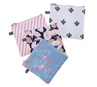 INOOMP 4Pcs Sanitary Pad Pouch with Zipper Portable Menstrual Bag for Feminine Products Coin and Card Holder Multi-use Organizer for School Office Outdoor