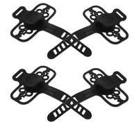 INOOMP 4pcs Silicone Bike Phone Mount Holder for Mobile Devices and Smartphones, Universal Fit with Anti-vibration Design, Dragonfly Style for Enhanced Night Safety on Road and Mountain