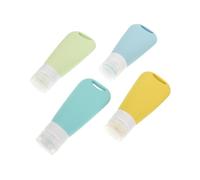 INOOMP 4pcs Silicone Lotion Sub Bottles Travel Set 90ml Soft Refillable Cosmetic Sub Packing Bottles Leakproof Shampoo Container for School Season Decor