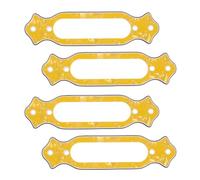 INOOMP 4pcs Single Coil Pickup Cover Mounting Rings Yellow Iridescent Plastic Frame for Electric Guitar Pickups Acoustic Guitar Accessories 12.3x3.2x0.3cm