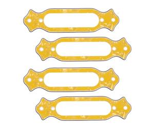 INOOMP 4pcs Single Coil Pickup Cover Mounting Rings Yellow Iridescent Plastic Frame for Electric Guitar Pickups Acoustic Guitar Accessories 12.3x3.2x0.3cm