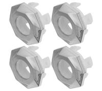 INOOMP 4pcs Sink Overflow Cap Cover Abs Bathroom and Kitchen Sink Insert Trim Ring with Easy Installation and Maintenance, Silver Overflow Drain Cover for Bathroom and Kitchen Use
