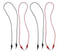 INOOMP 4pcs Stackable 4mm Banana Plug Test Leads with Pvc and Copper Material, 1m Length Jumper Wires for Electrical Testing and Digital Multimeters in Teaching Environments