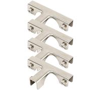 INOOMP 4pcs T Shape Glass Clamps Cold Rolled Steel Glass Clips 3 Way Connectors for 8-12mm Support Brackets Suitable for Display Cabinets and Furniture