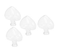 INOOMP 4Pcs Transparent Small Hydroponics Plant Bottles Delicate Glass Vases for Home Decoration Bedroom Decor Sturdy Glass Flower Containers for Office and Garden
