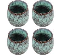 INOOMP 4pcs Versatile Ceramic Kung Fu Tea Set with Fine Workmanship Classic Simple Design Style for Tea Serving Cups and Home Use Reusable Household Cup