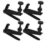 INOOMP 4Pcs Violin Fine Tuner Black Brass 3/4-4/4 Violin String Adjuster Wear Resistant Simple Installation for Instrumentalist