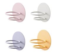 INOOMP 4pcs Wall-mounted Makeup Sponge Storage Rack Set, Beauty Sponge Organizer with Puff Holder in Yellow, Blue, Pink, and Beige for Vanity Organization