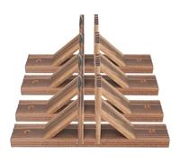 INOOMP 4pcs Wooden Triangle Picket Fence Support Feet Garden Fence Bases Stand Wood Fence Bracket Folding Room Divider Stand Screen Panel Feet for Outdoor Lawn Fence