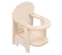 INOOMP 4sets Lovely Hamster Chair Tray Compact High Chair for Pets for Feeding Hamsters Gerbils and Guinea Pigs Wooden Design for -term Use