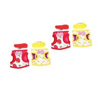 INOOMP 4sets Outdoor Leash Comfortable Bunny Vest Clothes for Walking and Adventures for Pets Stylish Pineapple Strawberry Design
