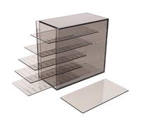 INOOMP 5-layer Acrylic Eyelash Case Storage Box in Black for False Eyelash Extensions and Tools Organizer Portable Holder Suitable for Makeup and Beauty Use