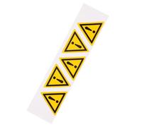 INOOMP 5 Pcs Exclamation Mark Warning Sign Stickers Eye-catching Design Simple to Paste Yellow and Black Pp Synthetic Paper for Hazardous Areas Safety Use