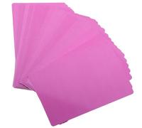 INOOMP 50 Pcs Anodized Aluminum Business Blank Business Cards 0.2mm Thin Colored Style Design Rounded Corners Machine Engraver Available Safe DIY Random Color