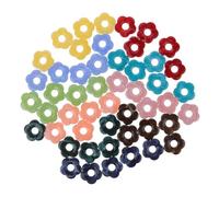 INOOMP 50pcs Acrylic Bracelet Beads Shapes with Smooth Surface and Not Easy to Break, Creative Flower Design for Making Earring and Headdress, for Friends Who Love DIY Jewelry