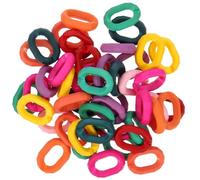 INOOMP 50pcs Acrylic Linking Rings Quick Link Connectors Assorted Color Smooth Surface Burr-Free DIY Purse Strap Chain Lanyard Handcraft Accessories