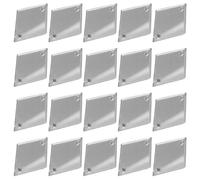INOOMP 50pcs Acrylic Sew On Mirror Beads, Diamond Shape DIY Pieces | Silver Mirror Finish, Lightweight Acrylic, Sewing Mirror Rhinestones Beads, for Shoes, Bags, Wedding Gowns