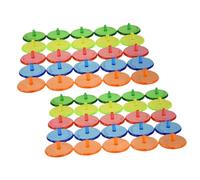 INOOMP 50pcs Colored Golf Ball Markers Round Positioning Tools Plastic Markers for Golf Course Play Practical Wear Resistant Accessories for Golfers Random Color