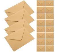 INOOMP 50pcs Greeting Postcard Envelopes Letter Envelopes 4.5 X 6.4 Inch Practical Strong Delicate Vintage Paper for Parties and Birthday Invitations