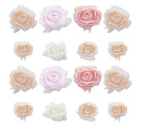 INOOMP 50pcs Nail Charms for Nails Plastic Rose Flower with Assorted Colours Practical and Easy to Decorate for Home Use