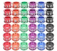 INOOMP 50pcs Numbered Bird Leg Rings Closed Ankle Foot Bands for Parrots Pigeons Homing Pigeon Identification Small Metal Rings for Bird Leg Health