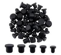 INOOMP 50pcs Salt Pepper Shaker Stoppers Plugs: Universal Silicone Bottle Plugs - Mini Leakproof Stopper Caps Silicone Lid Seals for Mini Tube Flowerpot Hole Spice Jars