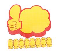 INOOMP 50pcs Yellow Star Burst Price Signs Double-Sided Rewritable Paper Tags for Retail Displays Supermarket Fundraising Labels