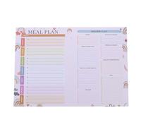 INOOMP 52 Pages/book Magnetic Weekly Meal Planning Pad Fridge Planner 7x10" Schedule Size Elegant Paper Material Easy Planning Withstand Daily Use Kitchen Family