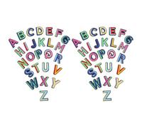 INOOMP 52Pcs Colorful Alphabet Sew on Patches Embroidered Letters for Clothing Backpacks Jackets and Craft Decoration
