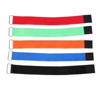 INOOMP 5pcs 3 Legged Colorful Race Bands - Elastic Rope For Birthday Relay Team Building Game Students Back To School Carnival Field Day Backyard Indoor Outdoor Party Supplies