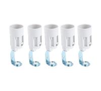 INOOMP 5pcs E14 Candelabra Base Lamp Socket Holder, 110-220v 3a White