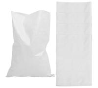 INOOMP 5Pcs Heavy Duty Flood Defence Sandbags Waterproof Woven Sacks White