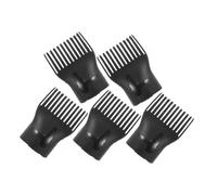 INOOMP 5pcs High-temperature Resistant Hair Dryer Comb Nozzle Attachments for Straightening Detangling Fine Curly Natural Hair Salon Blow Dryer Replacement Parts for Daily Travel and
