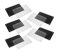 INOOMP 5pcs Magnetic Acrylic Price Label Holders 10×15cm Black Rounded Corners Double-Sided Display Frames for Retail Store, Office, Menu Card Archival Storage