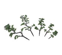 INOOMP 5pcs Spruce Tree Decoration Inserts Mini Spruce Tree Green Plastic Realistic Design Versatile Use Essential for Miniature Landscapes Train Layouts Scenery Model Crafting