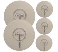 INOOMP 5pcs Transparent Self Adhesive Wall Hooks for Bath Towels Keys Coats Seamless Stainless Steel Hooks for Kitchen Bathroom Dormitory