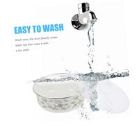 INOOMP 5Pcs Vintage Enamel Mixing Bowl Set with Sealed Lids for Soup Salad Fruit Kitchen Storage Smooth Surface Thickened Chinese Style Food Containers