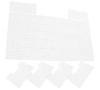 INOOMP 5pcs White Plastic Canvas Sheets with Smooth Surface and Neat Holes for Cross Stitch and Decorative DIY Crafts, Creative Mesh Design Suitable for Beginners and Enthusiasts
