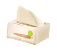 INOOMP 6 Packs Bamboo Pulp Tissue Paper Natural Unbleached Extraction Paper Napkins Soft Absorbent Suitable for Restaurant and Bar Use